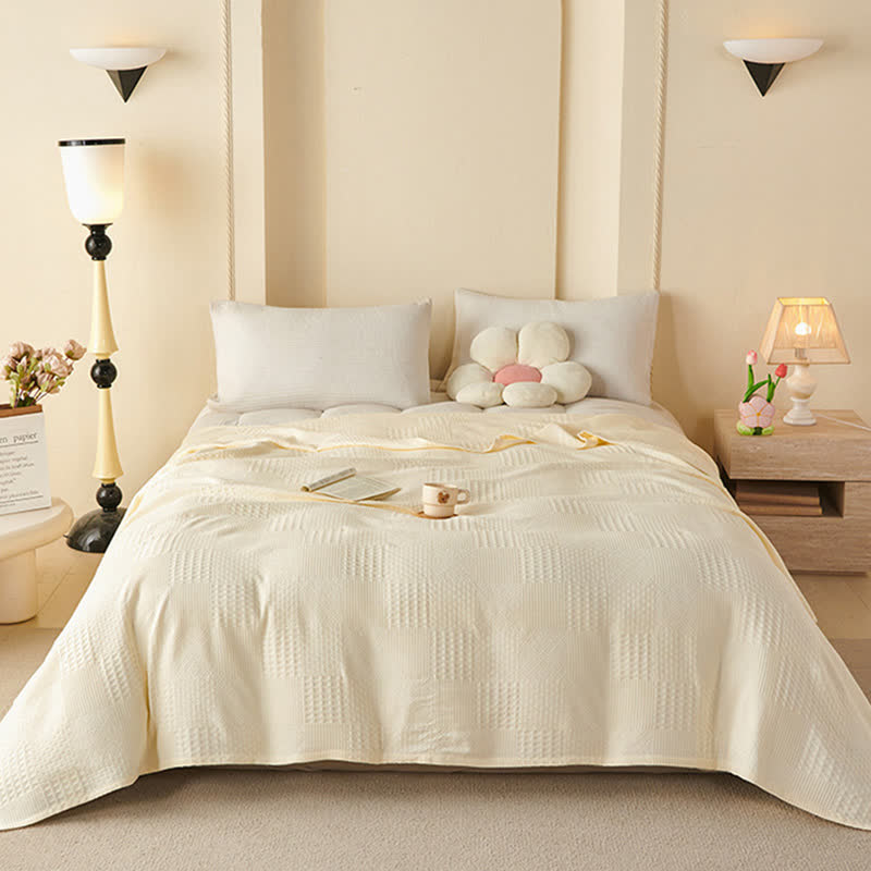 Solid Subtle Textured Cotton Quilt - image 14