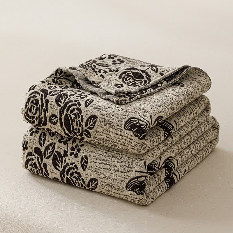 Cottage Floral Butterfly Pure Cotton Quilt - image 1