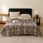 Modern Zebra Stripe Pure Cotton Quilt - Coffee - Queen - image 2