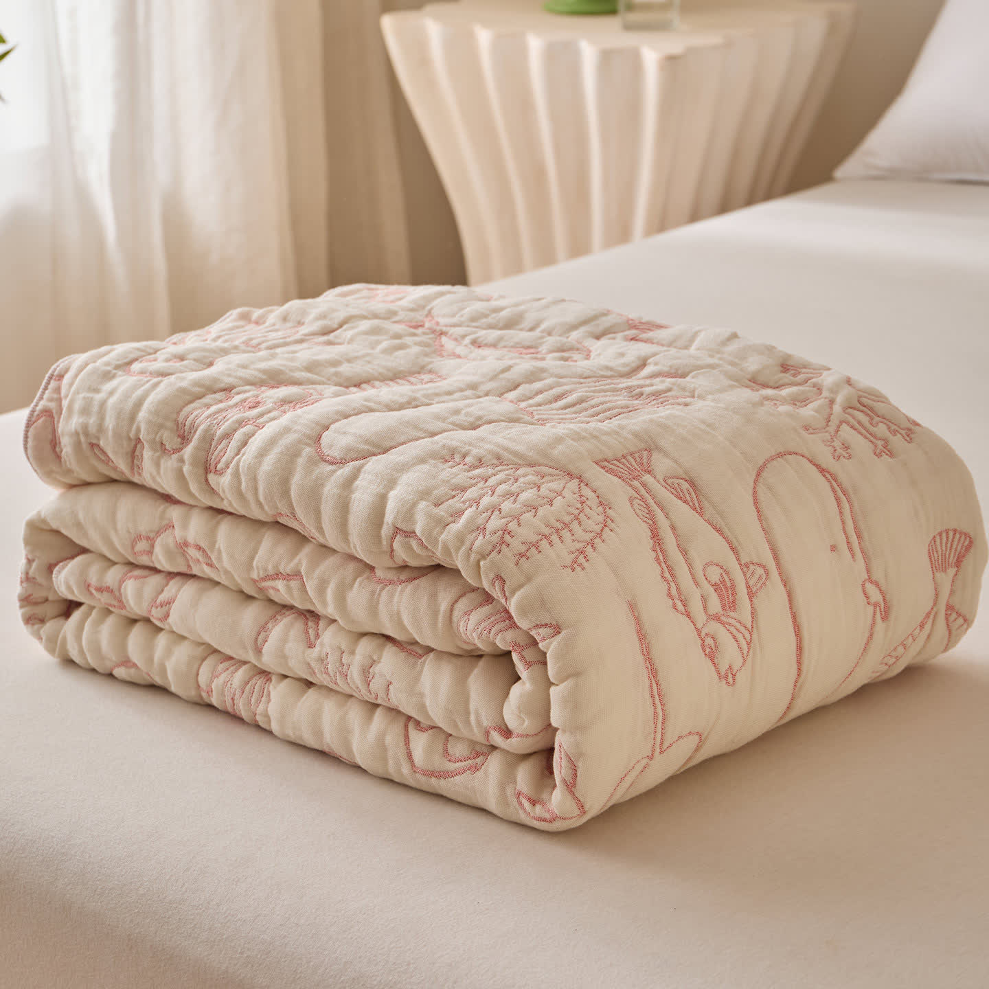 Ocean Life Cotton Gauze Quilt - image 3