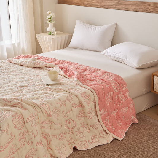 Ocean Life Cotton Gauze Quilt - image 1