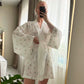 Tulip Pattern Cotton Short Pajama Robe - image 2