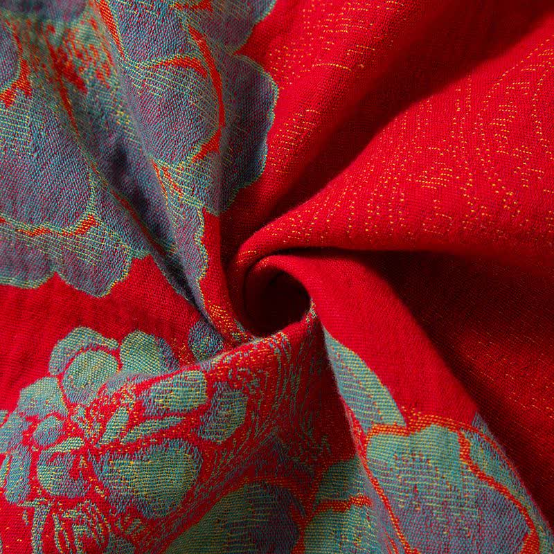 Vintage Oriental Peony Cotton Pajama Set - image 9