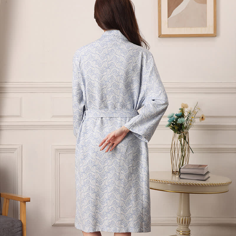 Abstract Pattern Pure Cotton Bath Robe - image 4