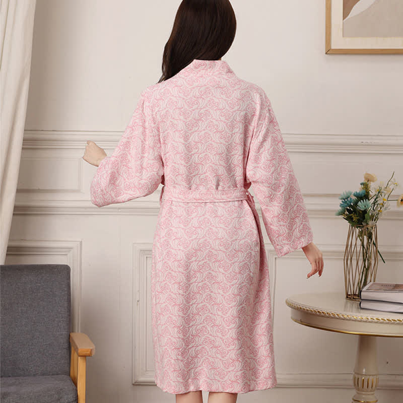 Abstract Pattern Pure Cotton Bath Robe - image 6