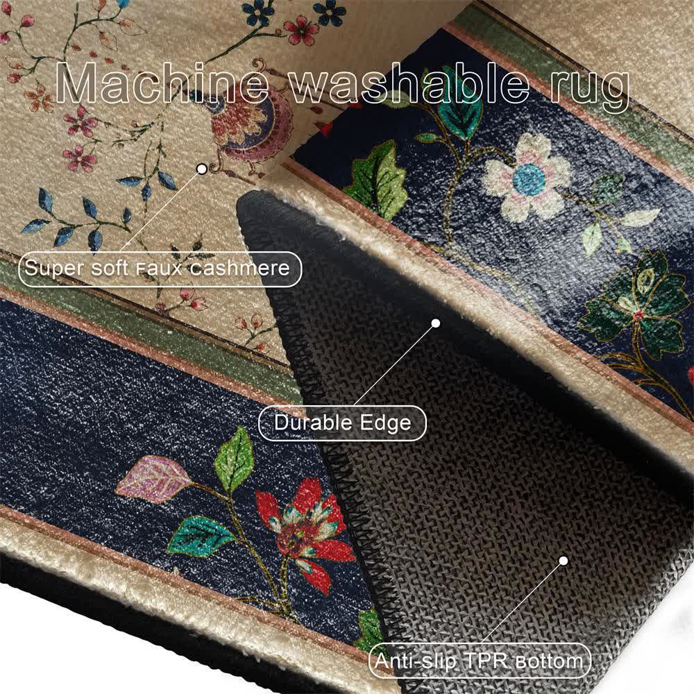 Vintage Floral with Classical Vase Area Rug - image 7