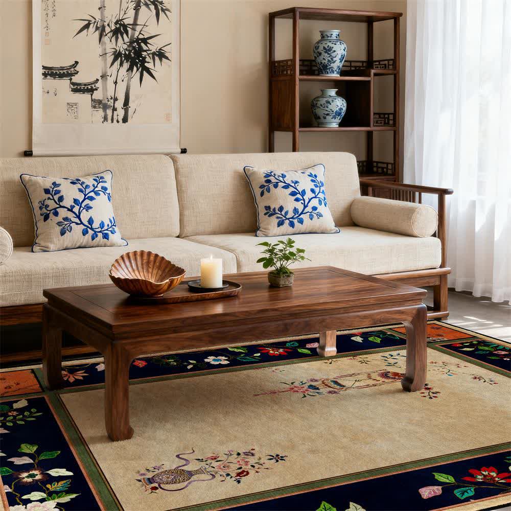 Vintage Floral with Classical Vase Area Rug - image 2