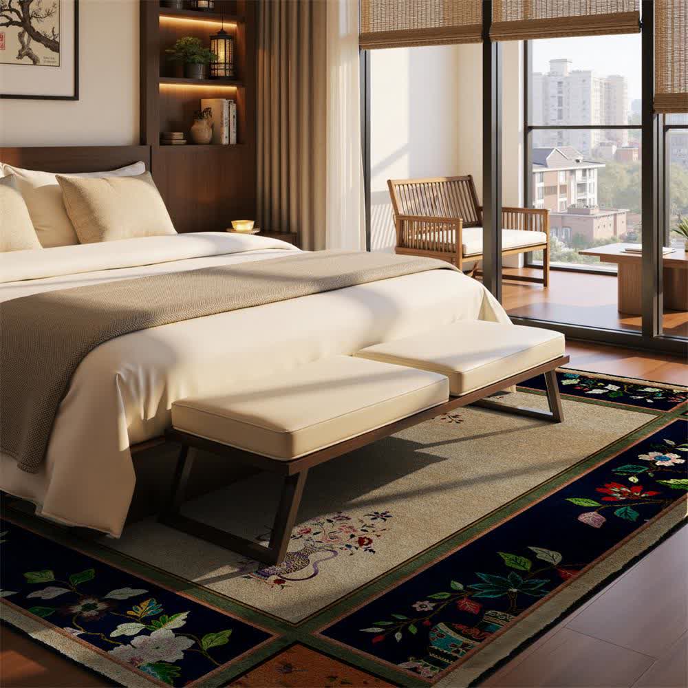 Vintage Floral with Classical Vase Area Rug - image 3