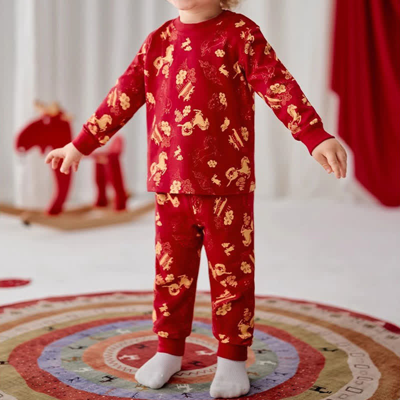 Golden Pony Cotton Kids Loungewear Set - image 3