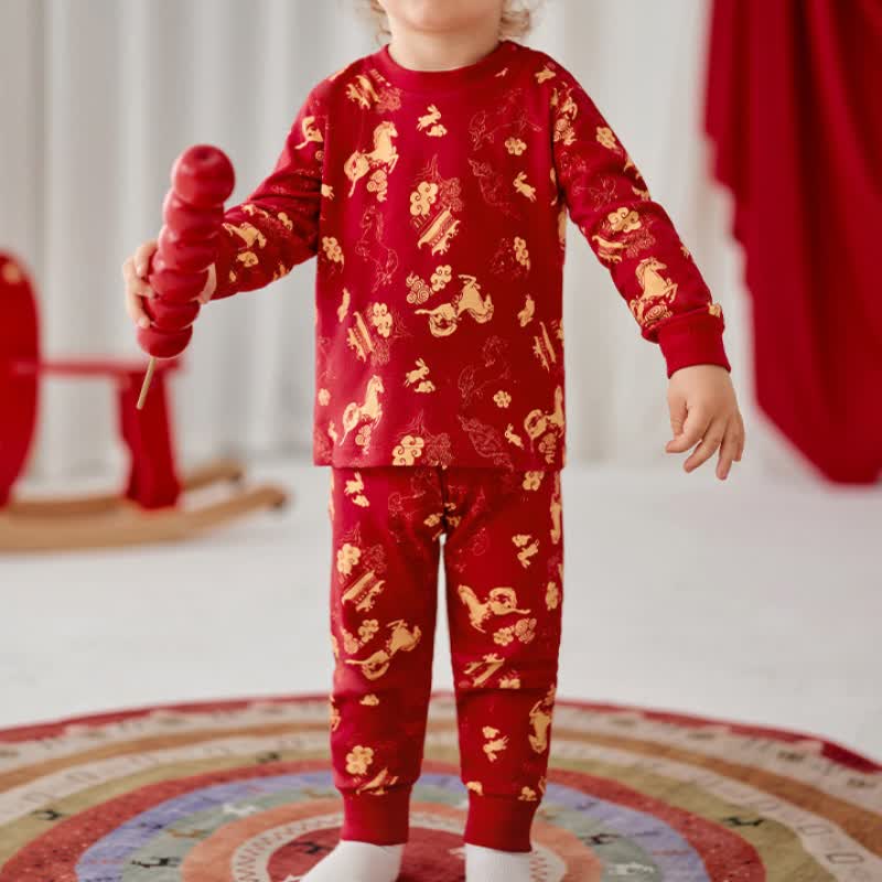 Golden Pony Cotton Kids Loungewear Set - image 2