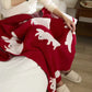 Nordic Style Rabbit Knitted Throw Blanket - image 5