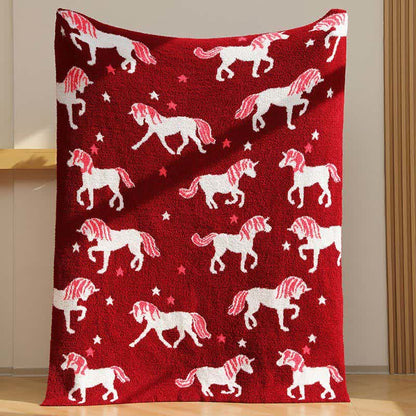 Ultra-Soft Unicorn Yarn Throw Blanket - 47"W x 63"L - image 0