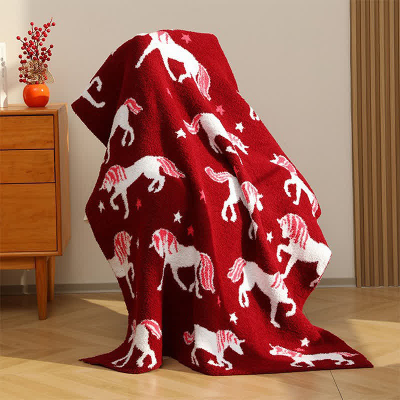 Ultra-Soft Unicorn Yarn Throw Blanket - image 1