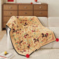 Festive Horse Flannel Fleece Throw Blanket - Beige - 51"W x 71"L - image 3