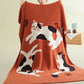 Playful Cats Knit Fleece Throw Blanket - image 1