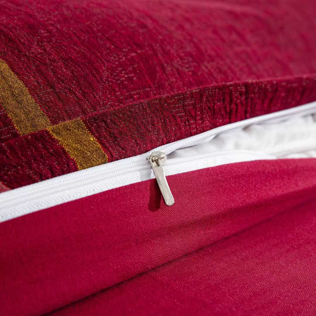 Red & Gold Ginkgo Leaf Cotton Bedding Set(4PCS) - image 7