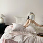 Vintage Subtle Leaf Cotton Gauze Bedding Set(4PCS) - image 8