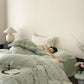 Vintage Subtle Leaf Cotton Gauze Bedding Set(4PCS) - image 2