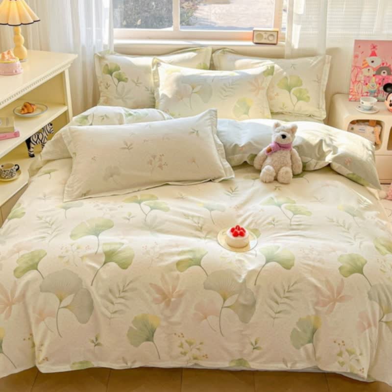 Fresh Rustic Ginkgo Leaf Cotton Bedding - image 3