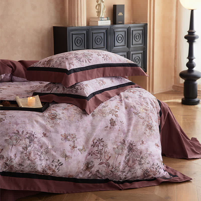 Dreamy Floral & Butterfly Cotton Bedding Set(4PCS) - image 3