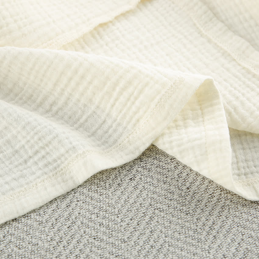 Beige Pure Cotton Kimono Robe - image 14