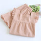 Cotton Gauze Plaid Flutter Sleeve Tank Pajamas - image 11