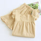 Cotton Gauze Plaid Flutter Sleeve Tank Pajamas - image 6