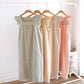 Cotton Gauze Plaid Flutter Sleeve Tank Nightdress - image 0
