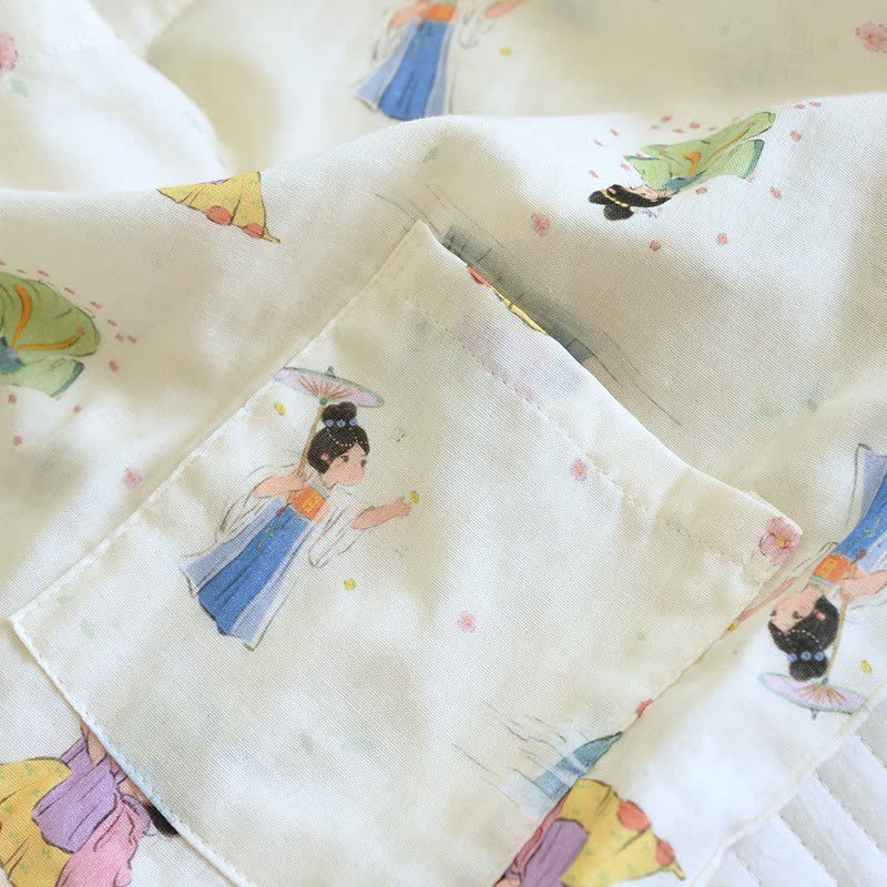 Oriental Cartoon Princess Cotton Kimono Pajamas - image 6