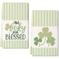 St. Patrick's Day Shamrock Stripe Kitchen Towel(2PCS) - image 1