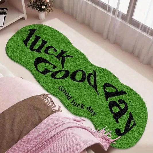 Good Luck Day Bedside Rug - Green - 31" x 63" - image 1