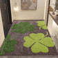 Fresh Four-Leaf Clover Floor Rug - Rust Red - 31" x 47" - image 1