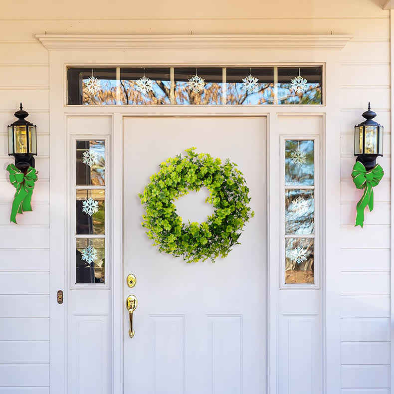 St. Patrick's Day Artificial Four-Leaf Clover Wreath - image 1