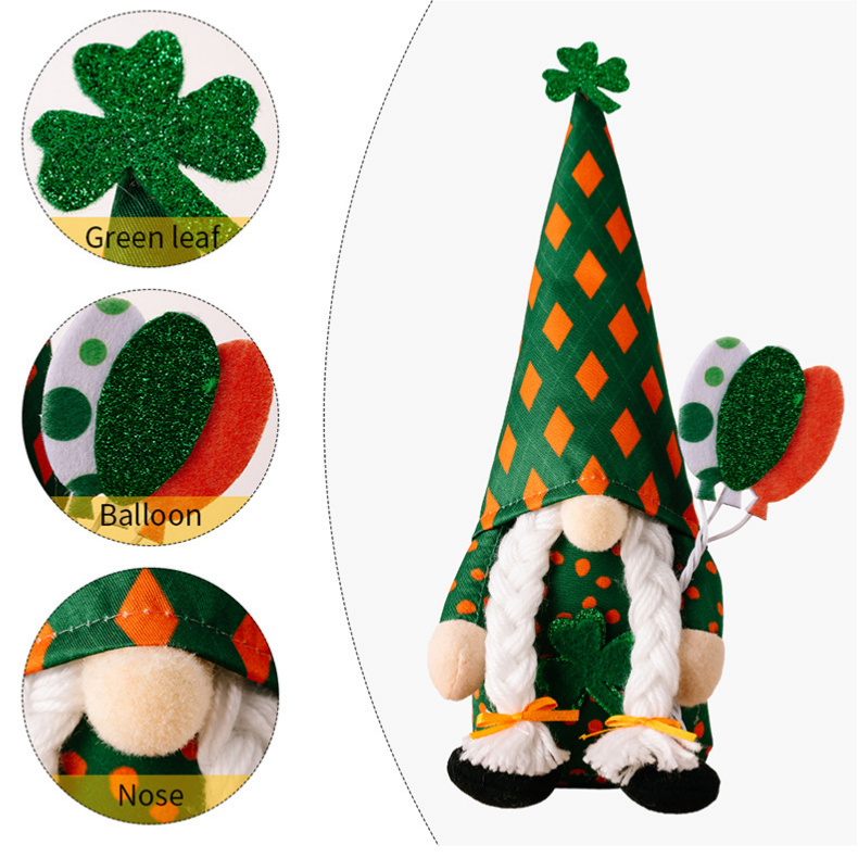 St. Patrick's Day Gnomes Plush Decor - image 6