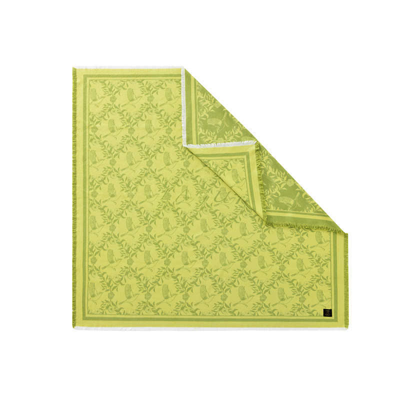 Green Artistic Botanical Tassel Throw Blanket - image 11