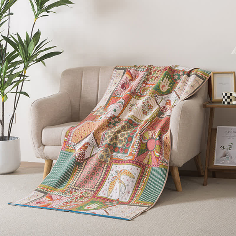 Bohemian Vintage Cotton Gauze Bath Towel - image 1