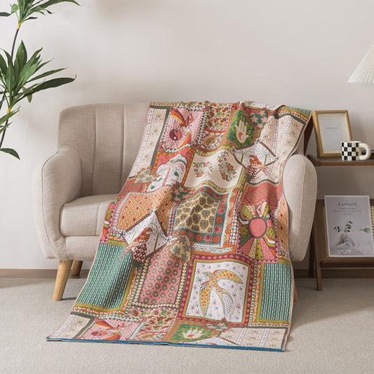 Bohemian Vintage Cotton Gauze Bath Towel - 35"W x 71"L - image 0