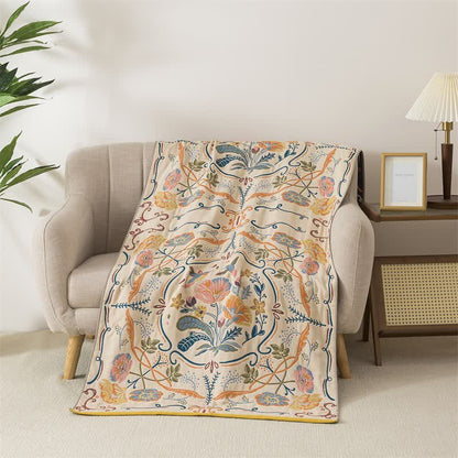 Country Floral Cotton Gauze Bath Towel - 35"W x 71"L - image 0