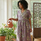 Oriental-inspired Peony & Leaf Cotton Nightgown - image 3