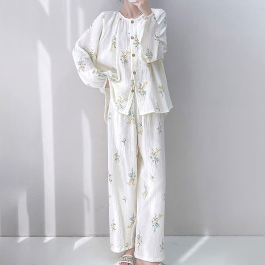 Bouquet Double Gauze Cotton Loungewear Set - image 1