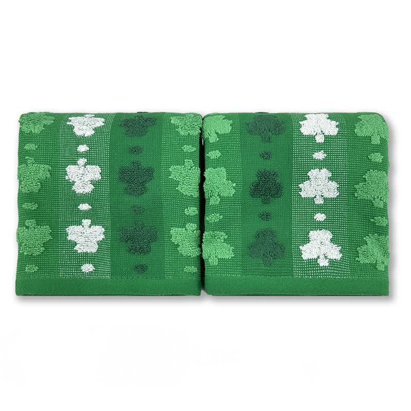 Four-Leaf Clover Inspired Cotton Hand Towel(2PCS) - image 4