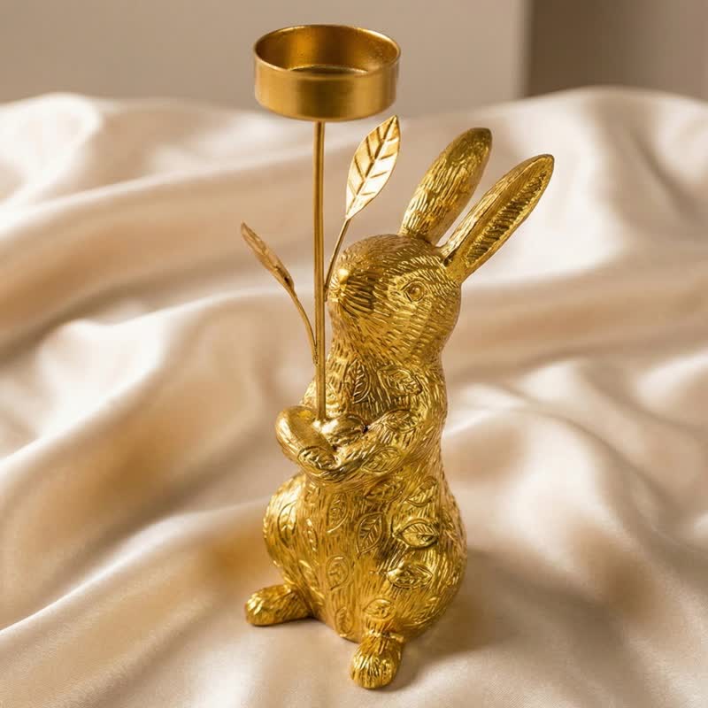 Easter Golden Bunny Candle Holder Decor - 2.75"W x 4.13"L x 7.87"H - image 3