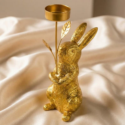 Easter Golden Bunny Candle Holder Decor - 2.75"W x 4.13"L x 7.87"H - image 3