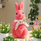 Ownkoti Easter Bunny Flocked Tabletop Decor - Pink - 2PCS - 5.90"W x 5.90"L x 14.17"H - image 7