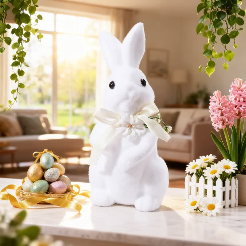 Ownkoti Easter Bunny Flocked Tabletop Decor - image 3