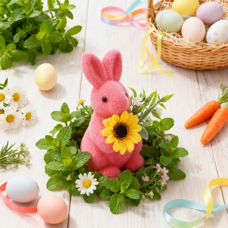 Ownkoti Easter Bunny Flocked Tabletop Decor - image 11