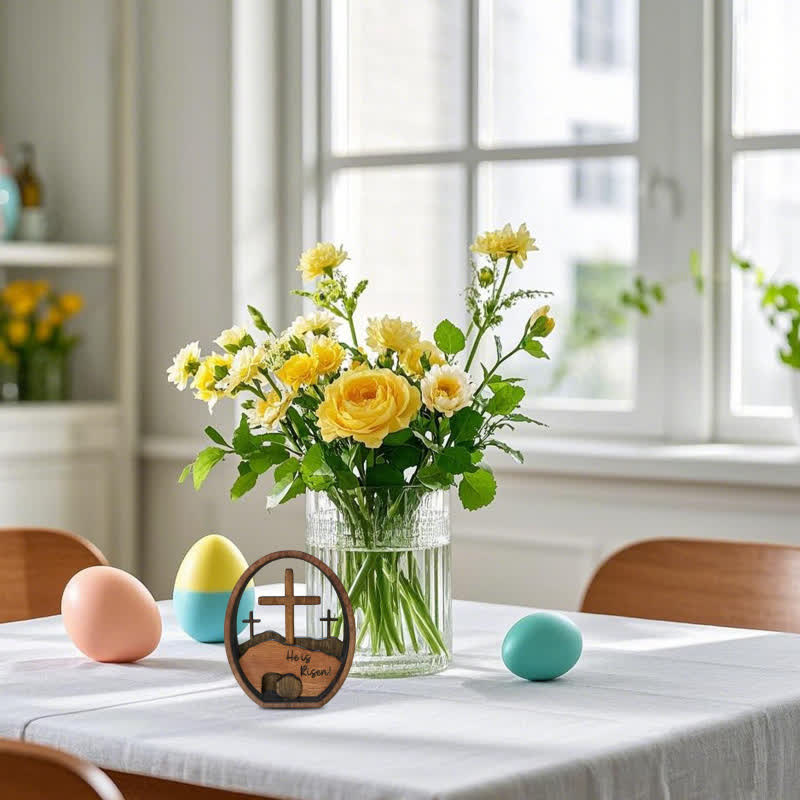 Empty Tomb Easter Wood Egg Decor - image 3