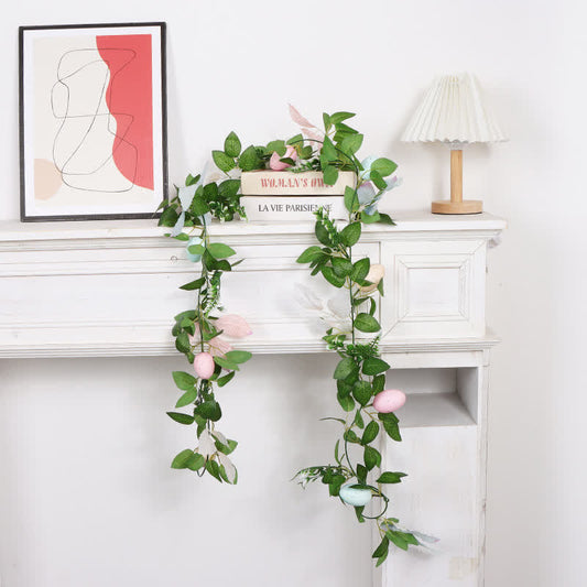 Faux Easter Egg Greenery Garland - image 0