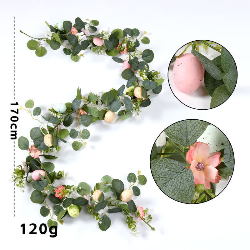 Easter Egg Pink Flower Eucalyptus Garland - image 4