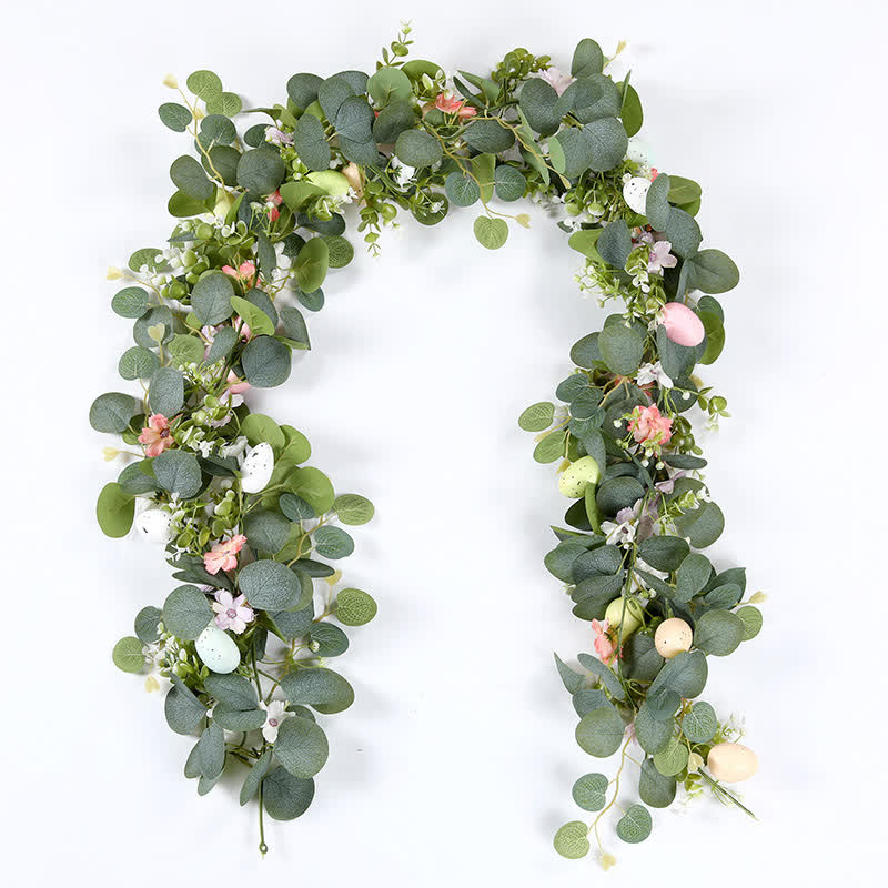 Easter Egg Pink Flower Eucalyptus Garland - image 6